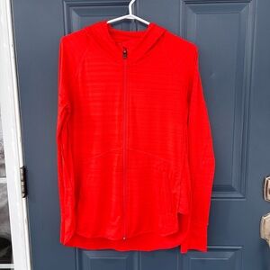 Athleta Pacifica Baja Bright Red/Orange Zip-Up Jacket